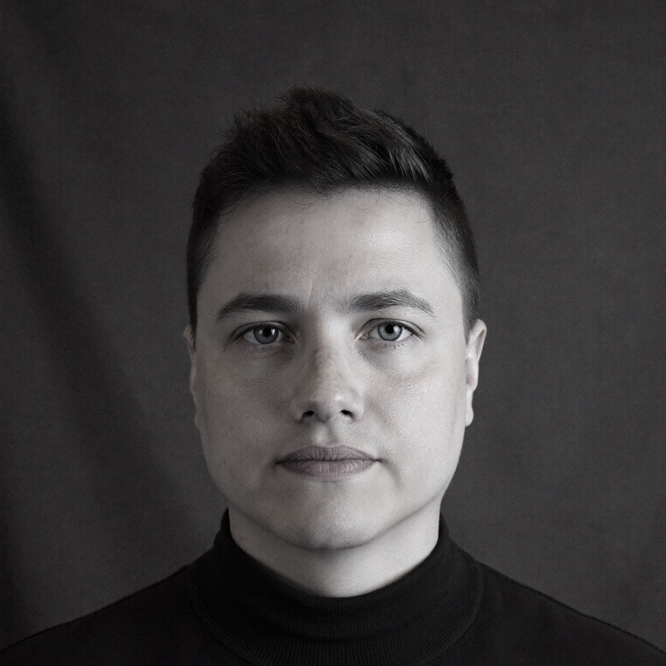 Roberto Ercole, black and white portrait